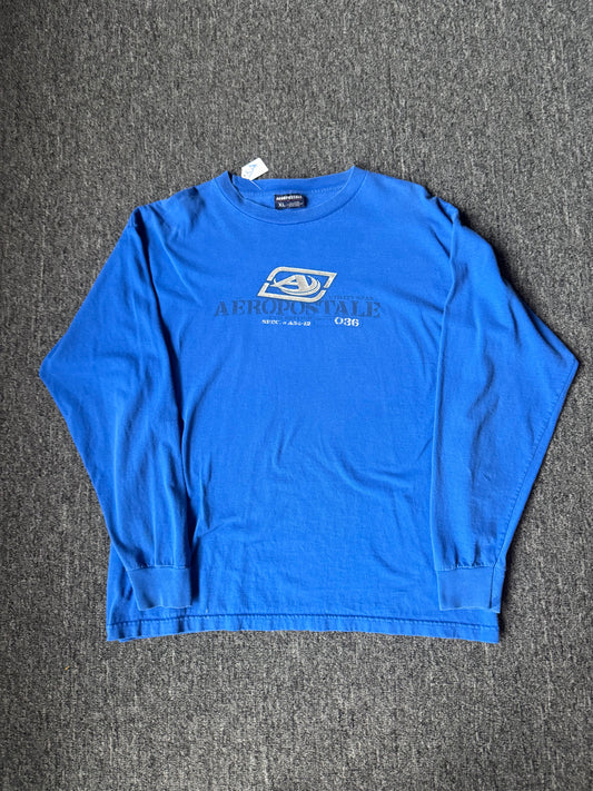 Y2K Aeropostale Blue Surf Long Sleeve (XL)