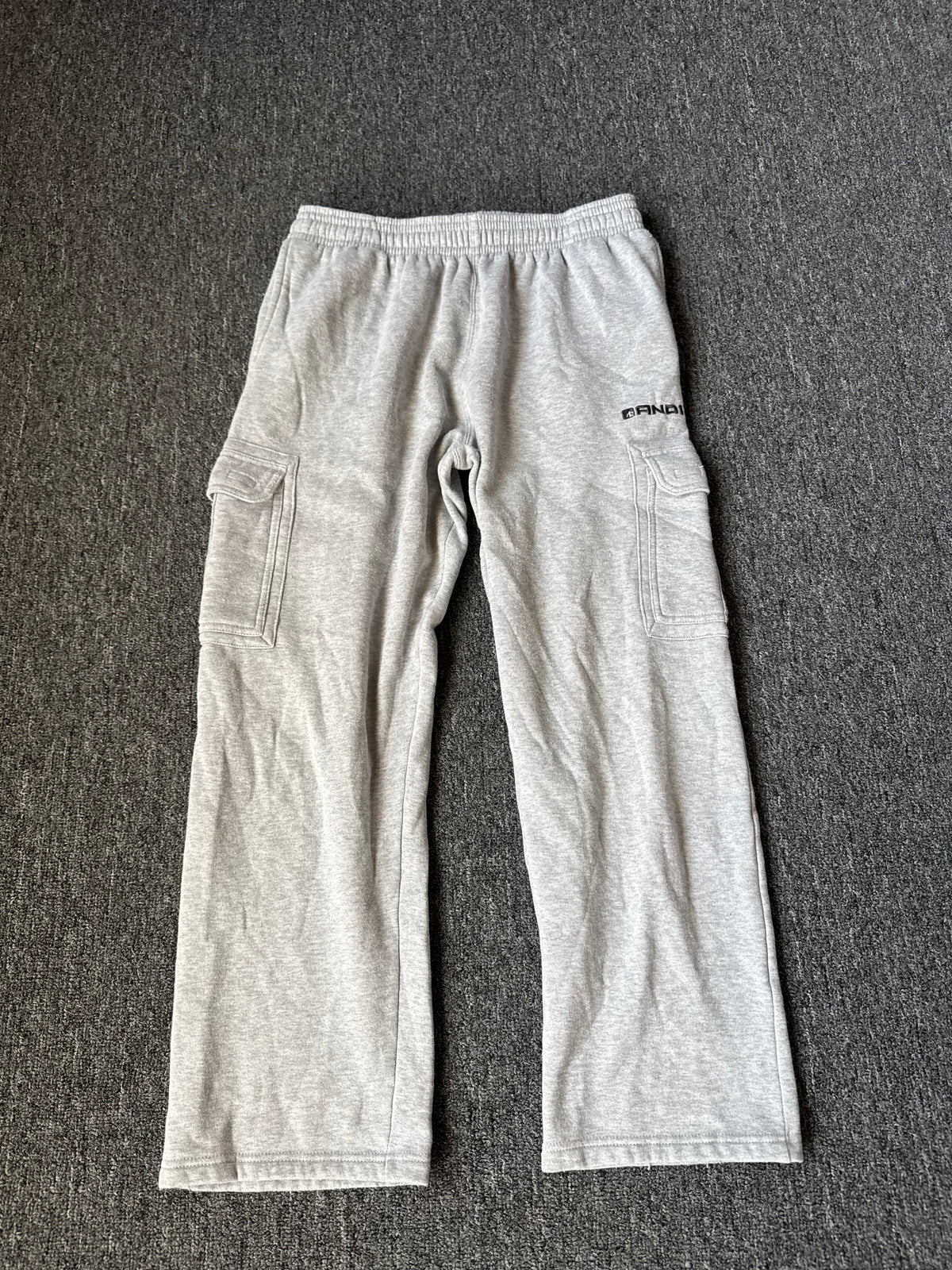 Grey Y2K AND1 Baggy Sweatpants (L)
