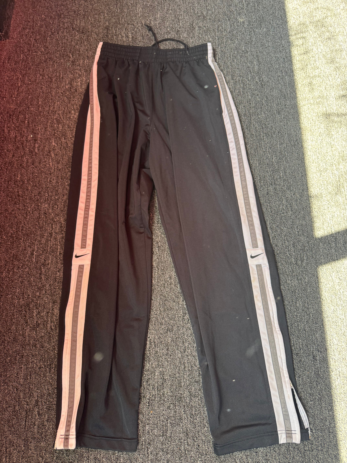 Black Nike Track Striped Pants (M)