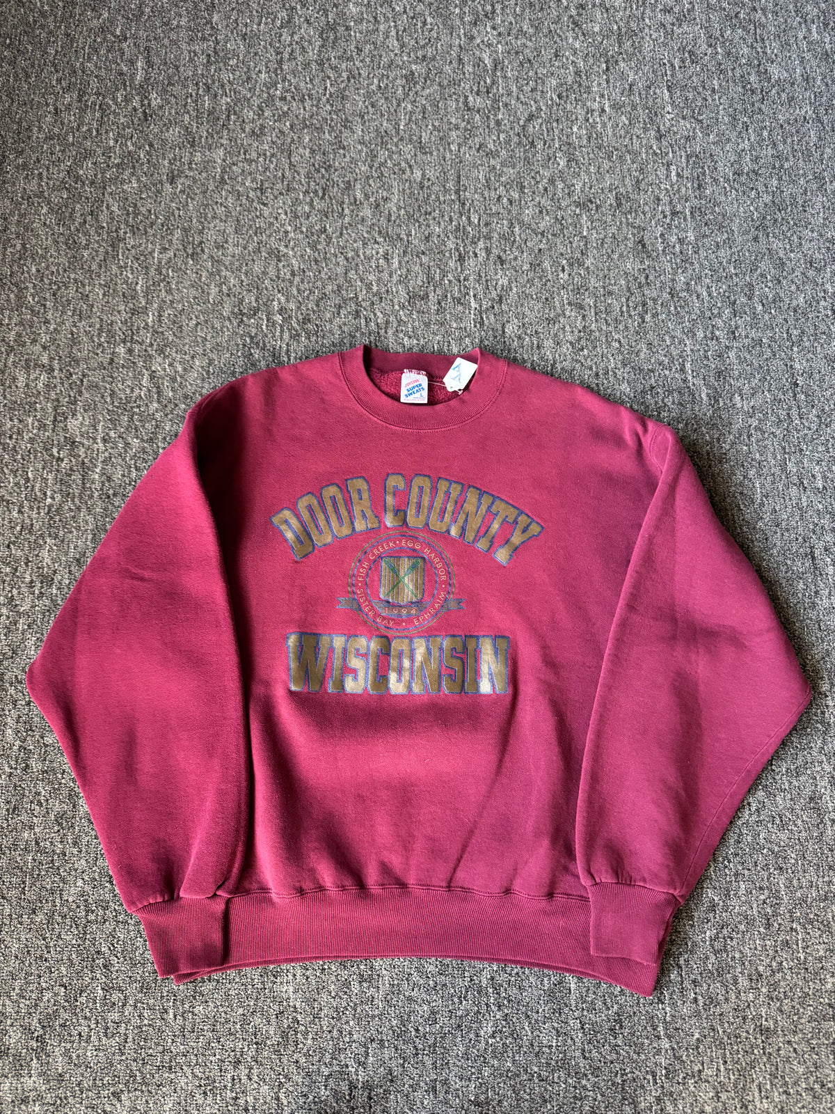 Maroon Door County Wisconsin Crewneck (L)