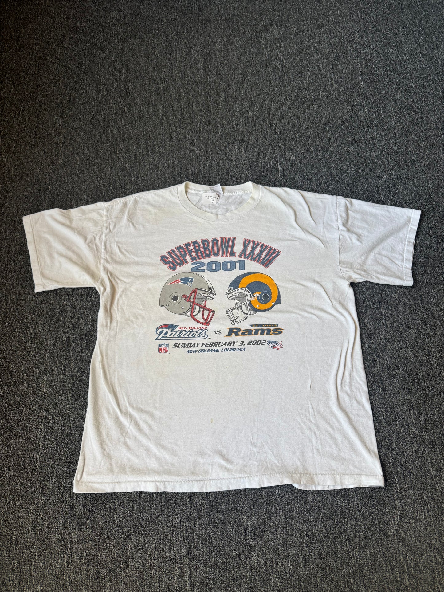 White 2001 Super Bowl Shirt (XL)