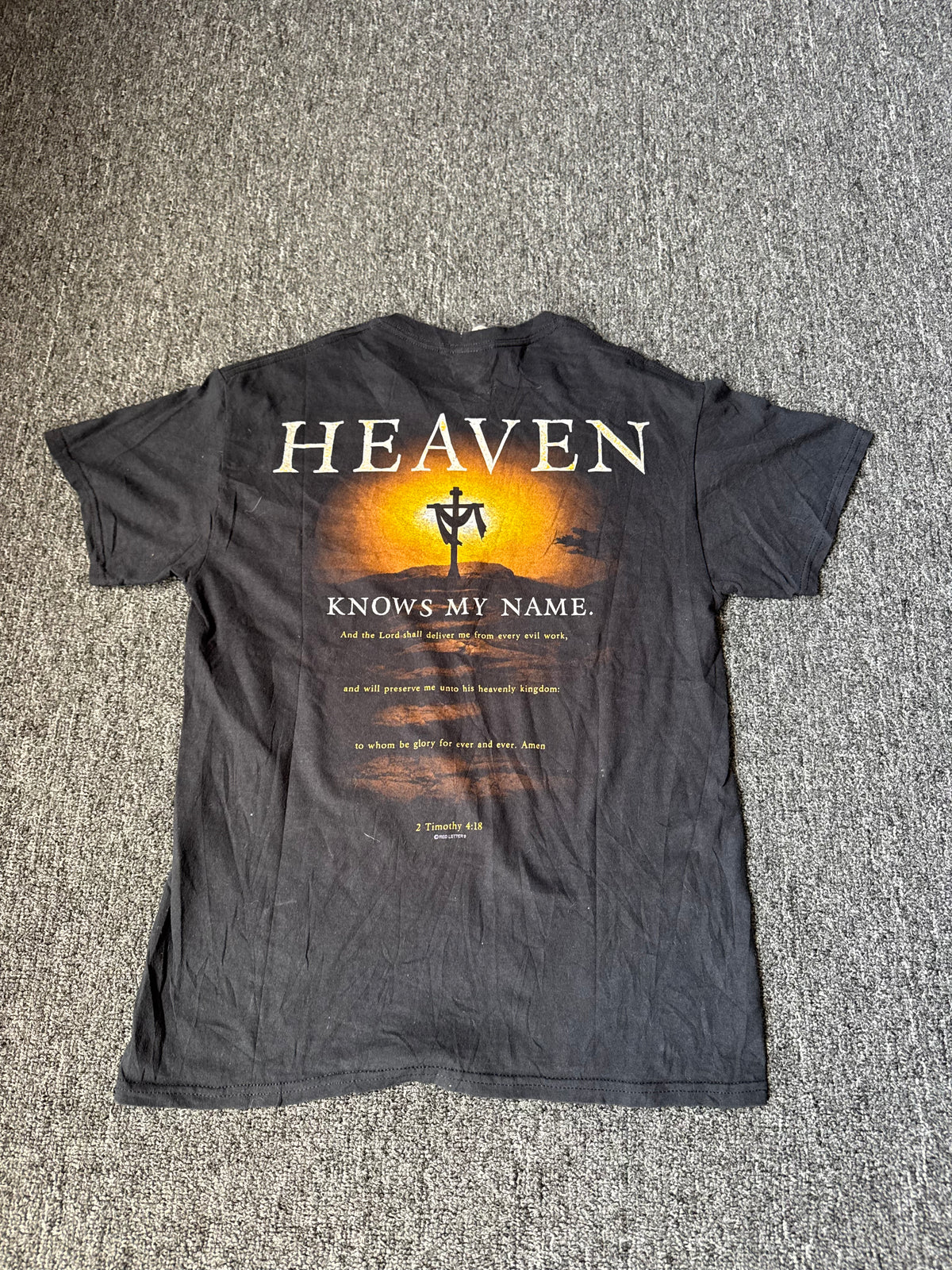 Black Y2K Jesus Heaven Shirt (M)
