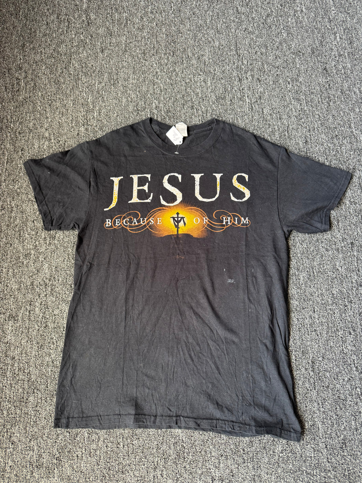 Black Y2K Jesus Heaven Shirt (M)