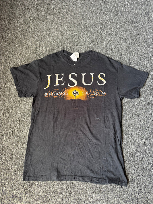 Black Y2K Jesus Heaven Shirt (M)