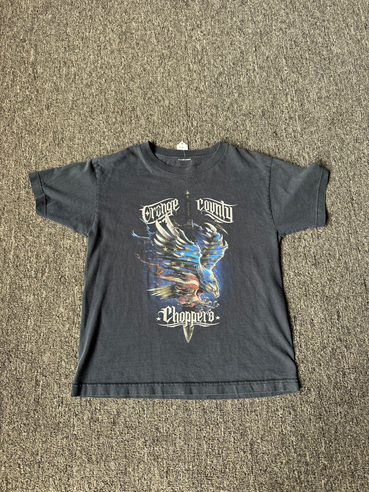 Faded Blue Orange County Choppers Shirt (XS)