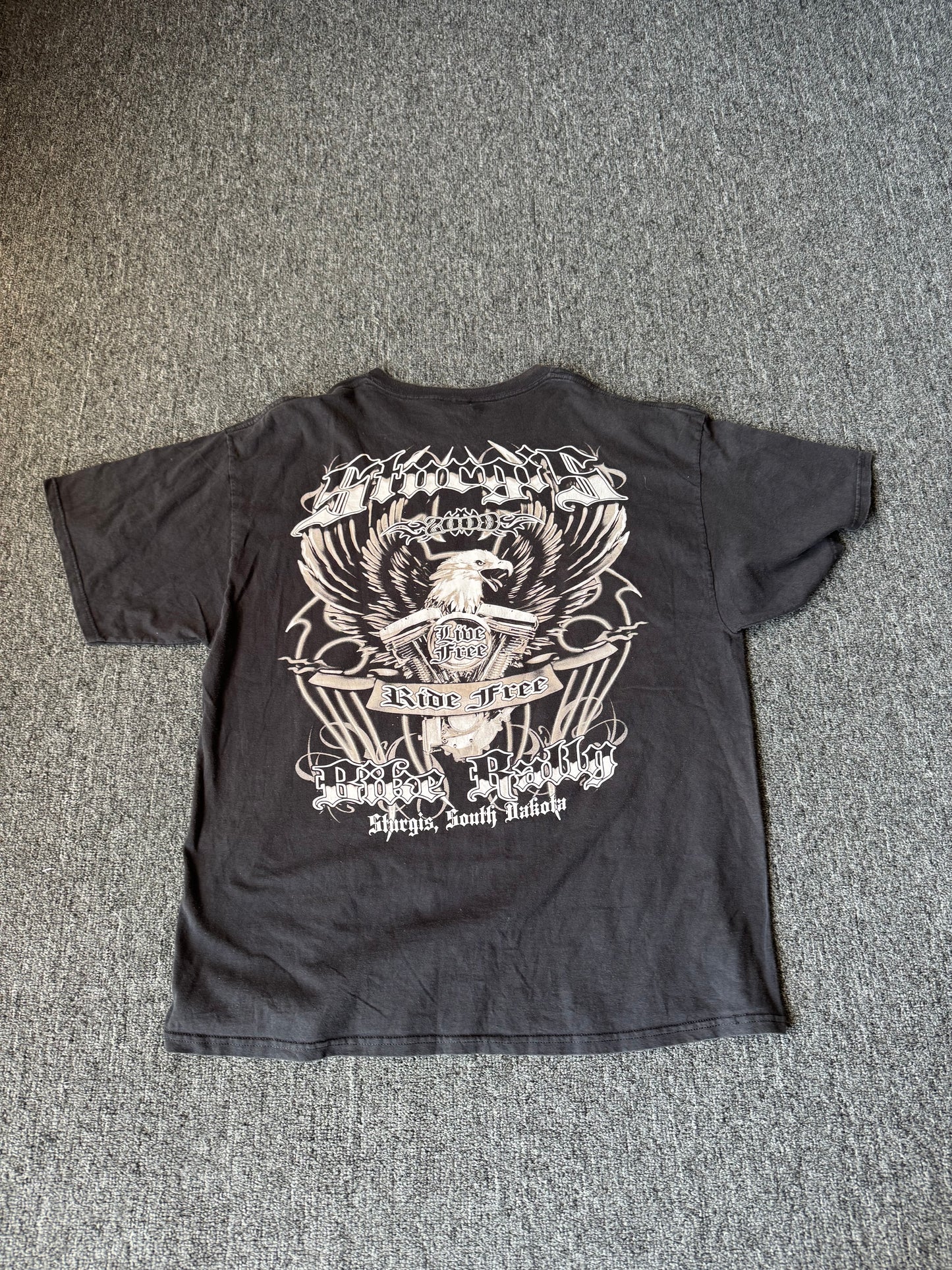 Black Y2K Sturgis 2008 Shirt (XL)