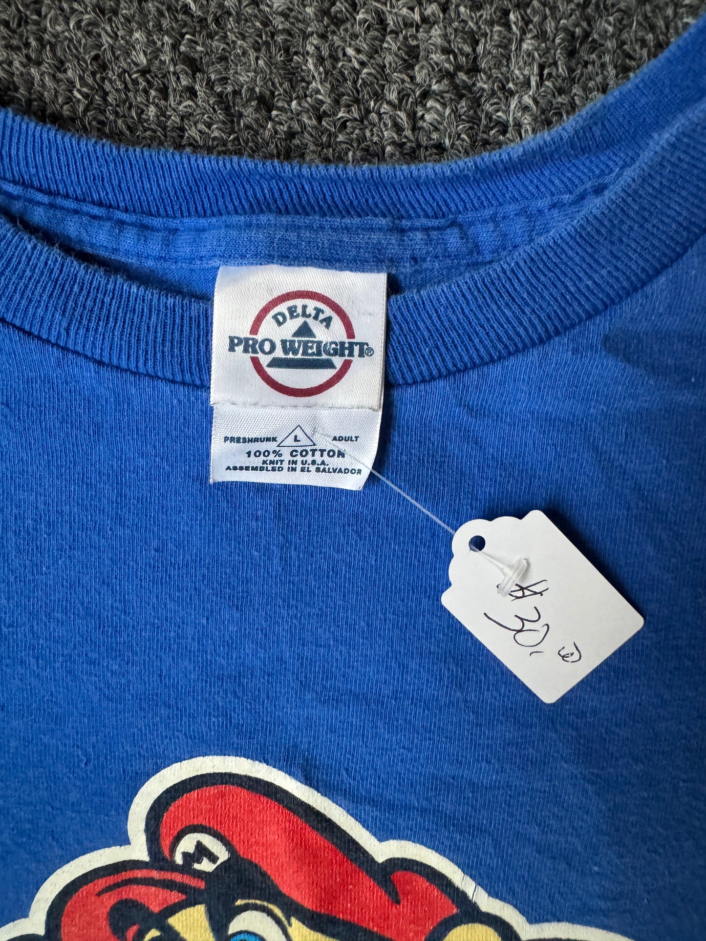 2000s Blue Mario Power Up Shirt (L)