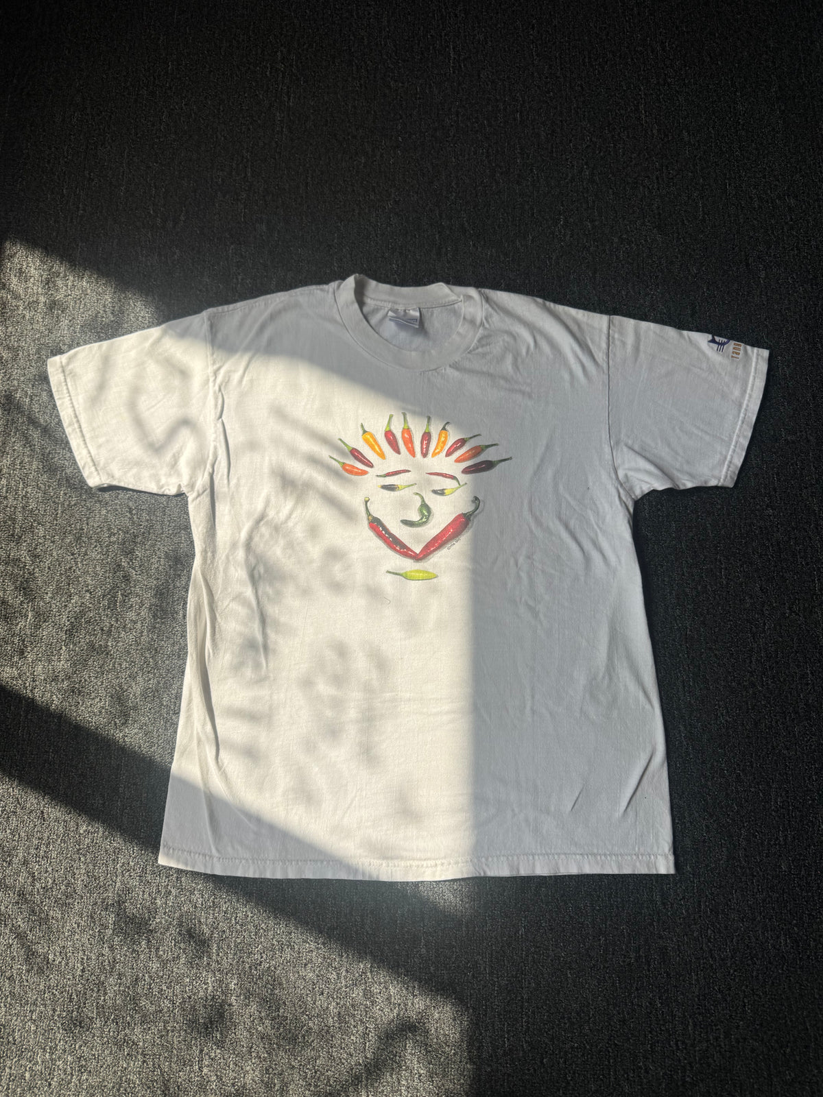White Pepper Smiley Face Shirt (L)