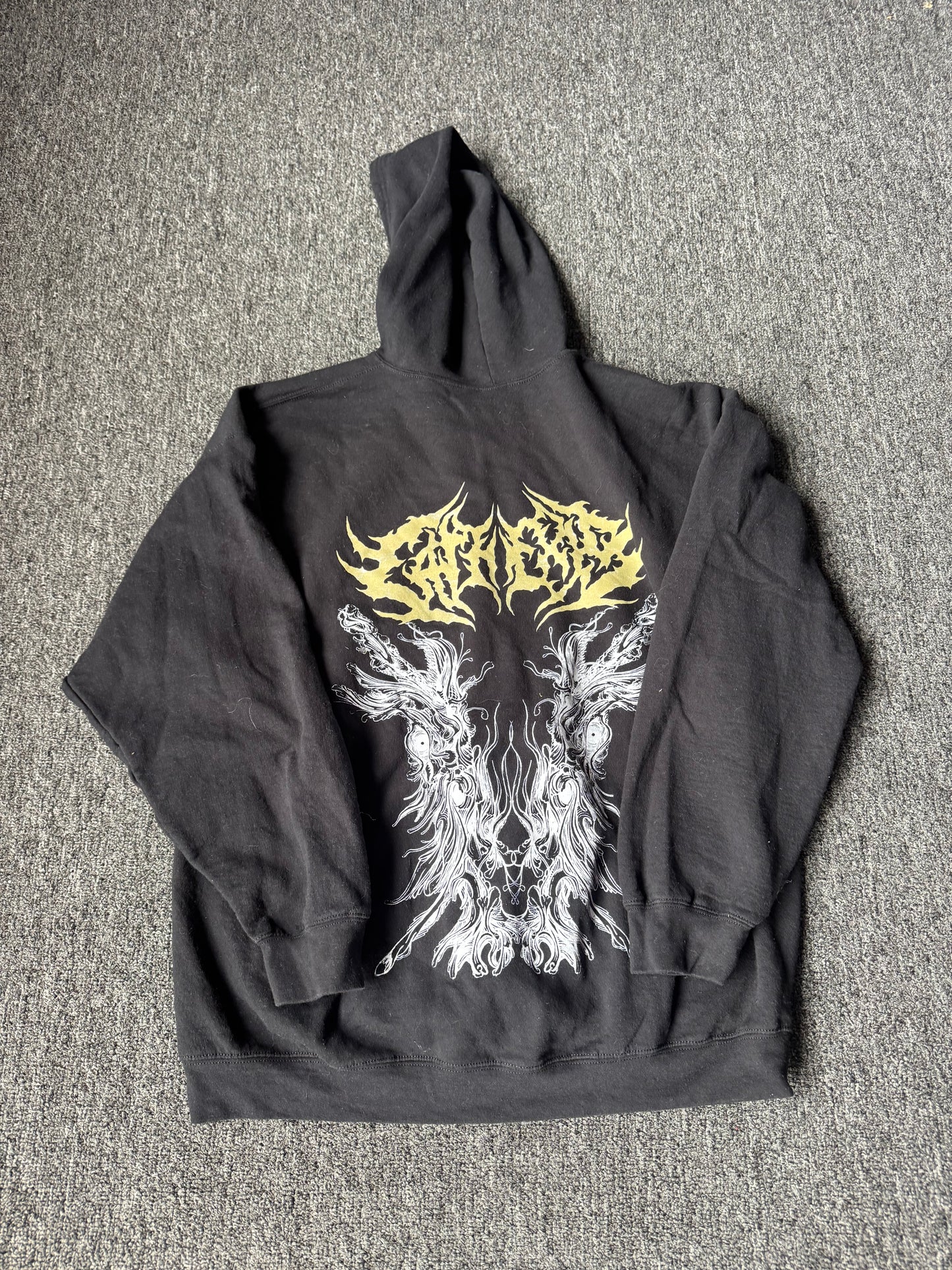 Black Y2K Zip Up Jacket (XL)