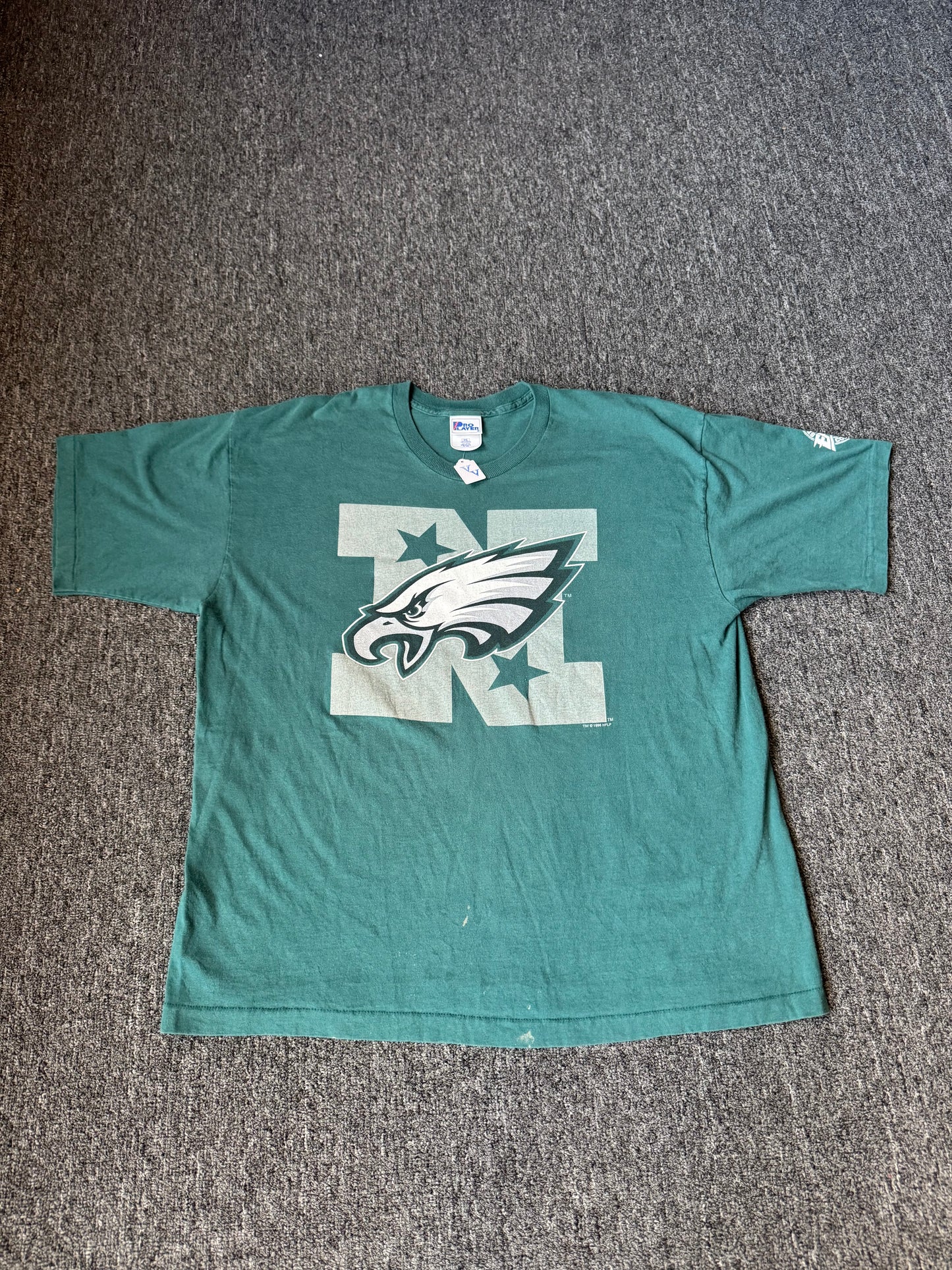 90s Pro Player Kelly Green Philadelphia Eagles NFL Shirt (2XL)