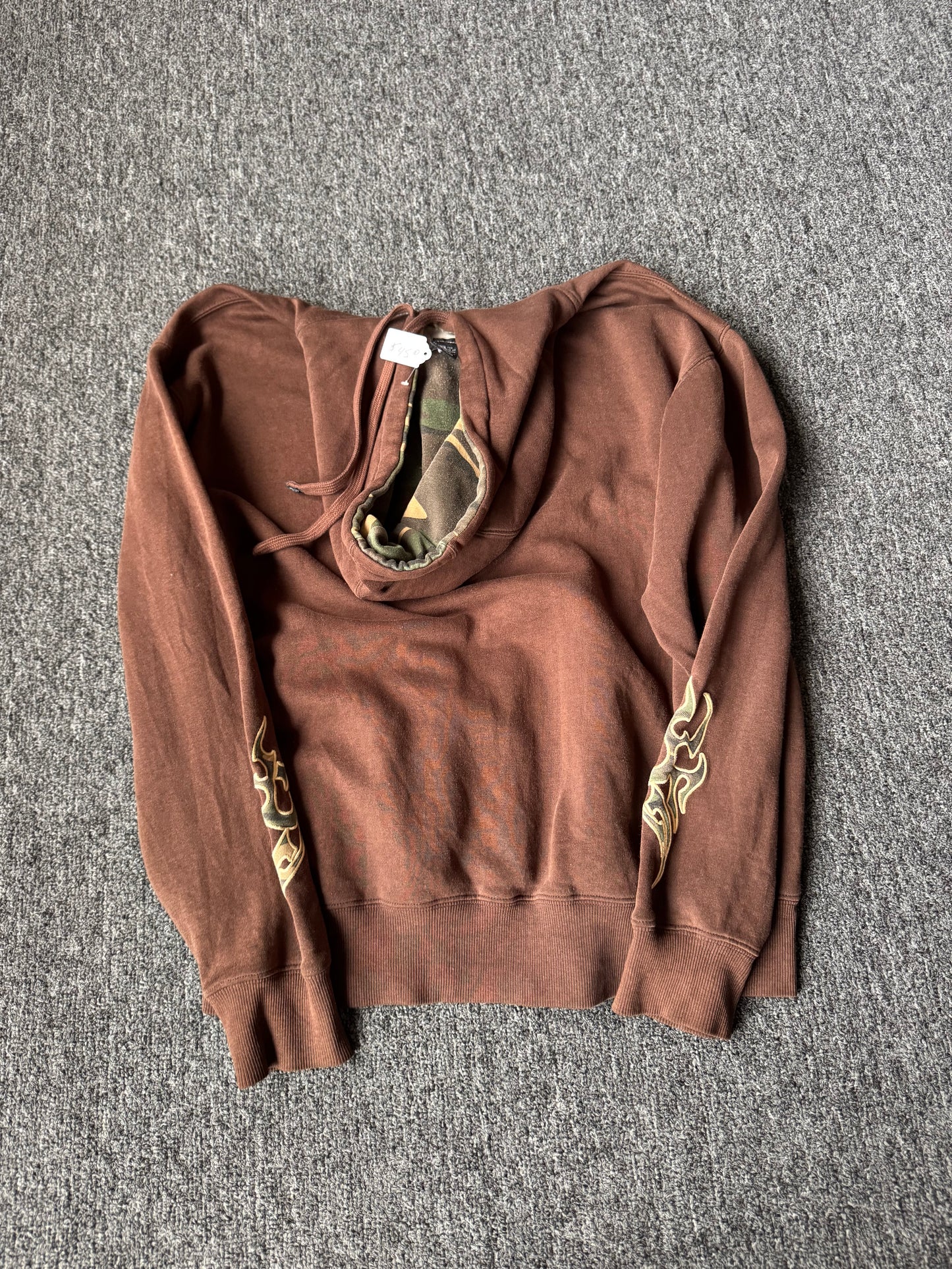 Brown Camo Y2K Sweatshirt (XL)