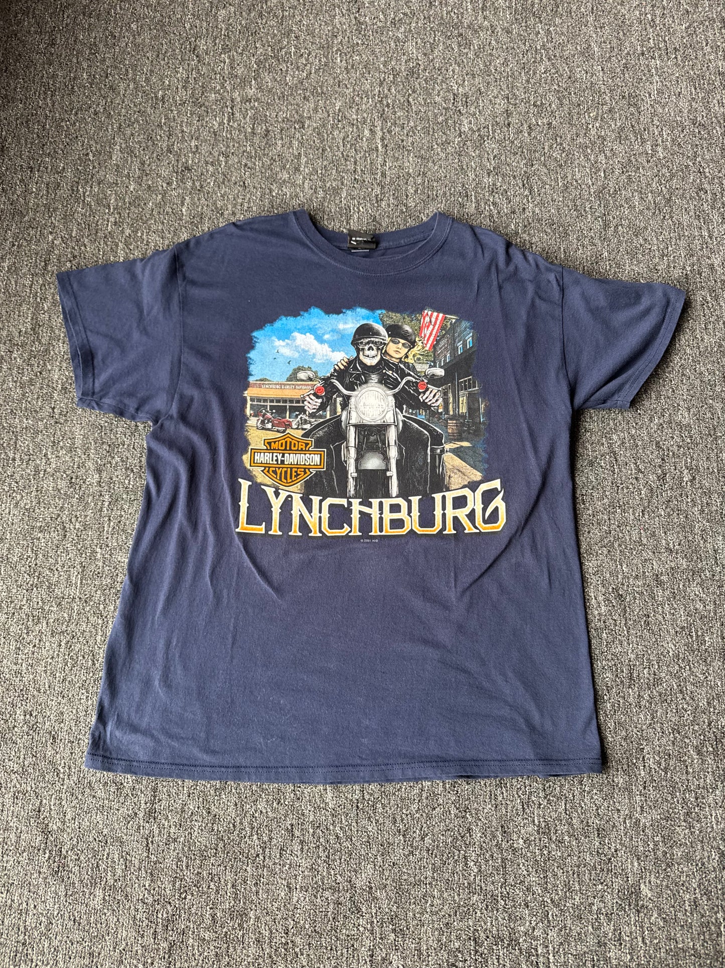 Navy Blue Lynchburg Harley Davidson (XL)