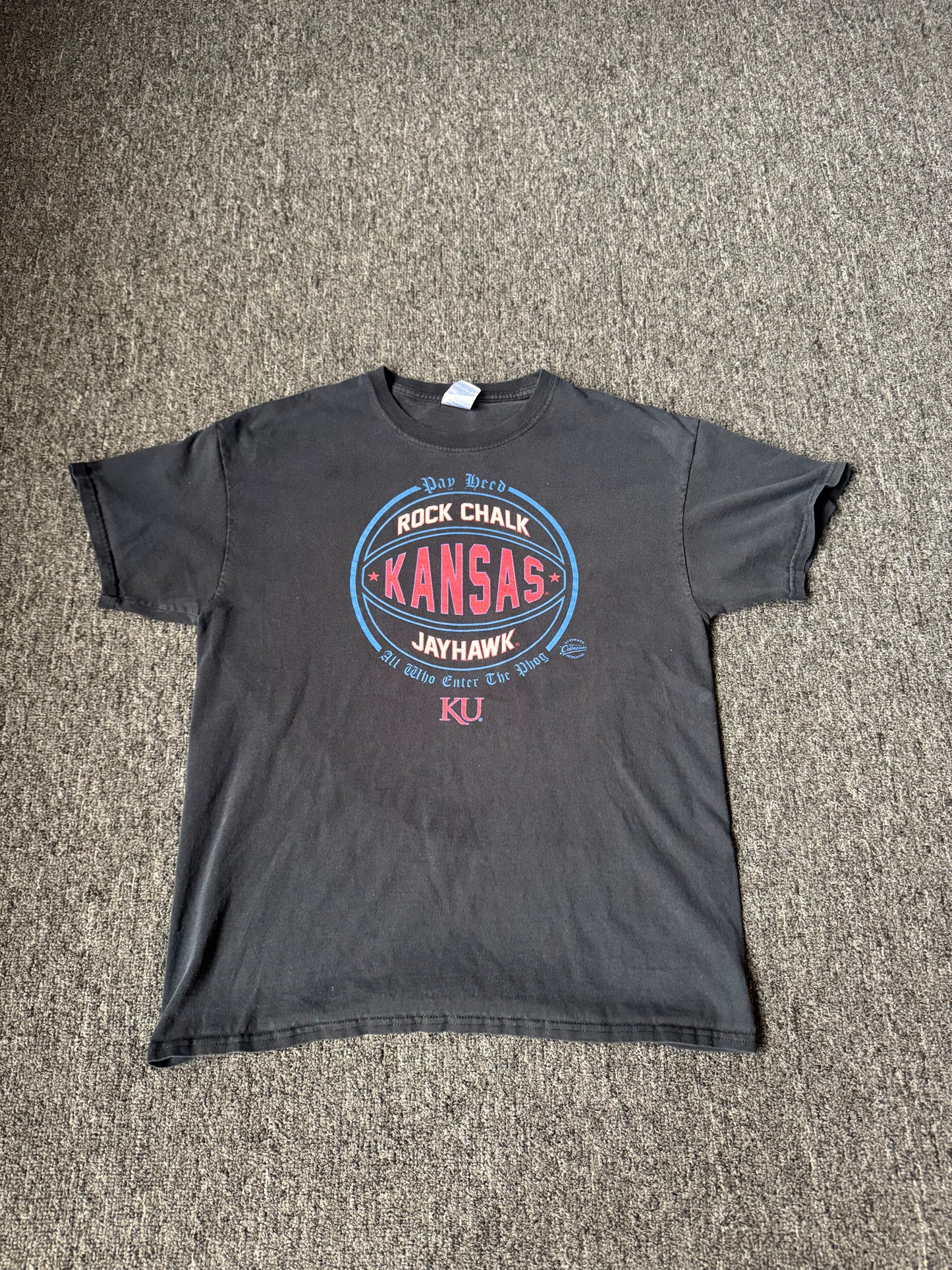 Black Kansas Rock Chalk Shirt (L)