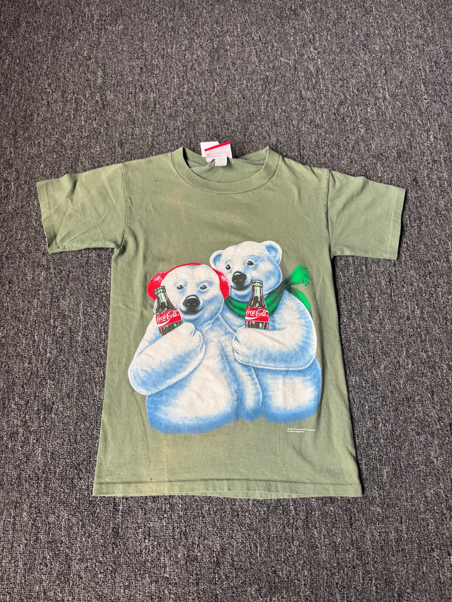 Green Coca Cola Bear Shirt (XS)