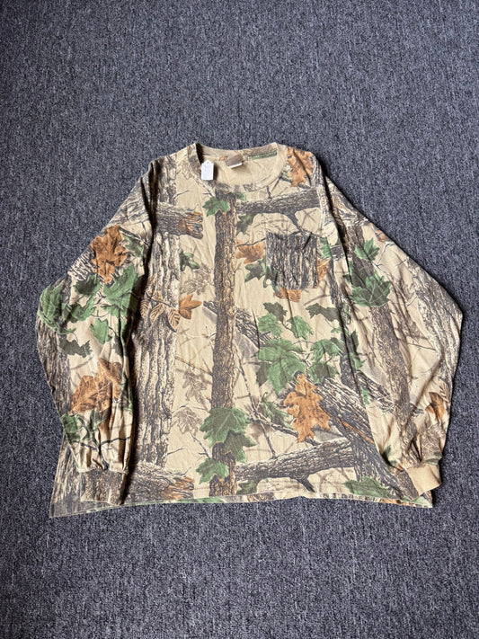 Faded Jerzees Camo Long Sleeve Shirt (2XL)