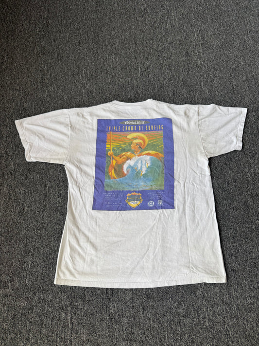 White Coors Light Beer Surf Shirt (L)