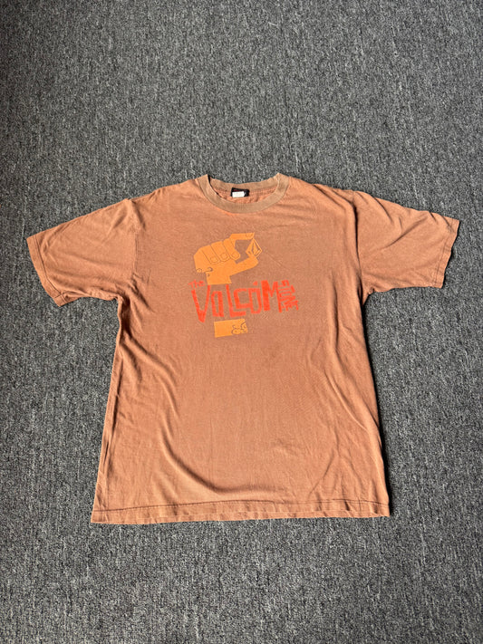 Faded Brown Y2K Volcom Skate Shirt (L)