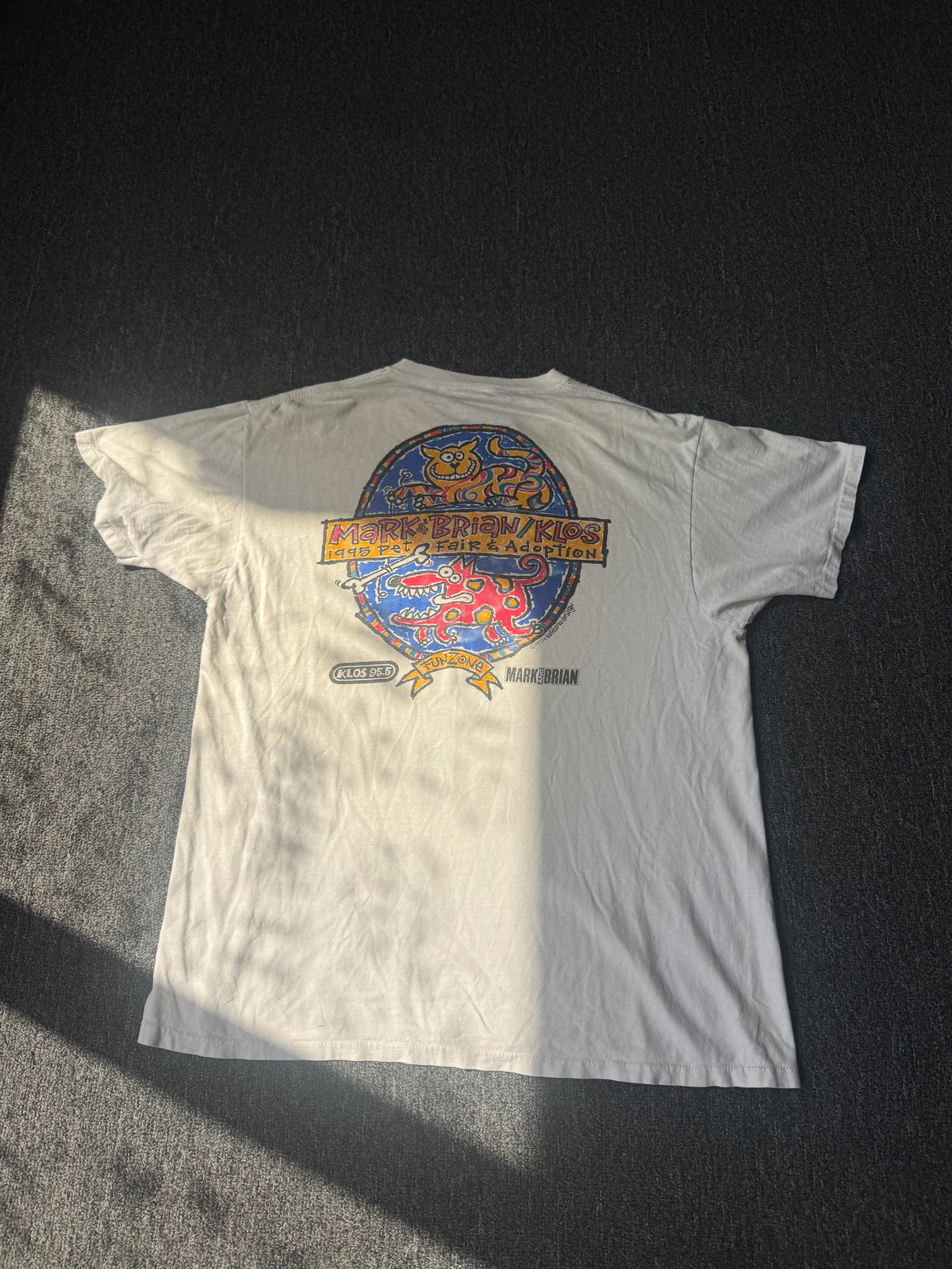 White 90s Thrashed Mark and Brian Pet Shirt (XL)