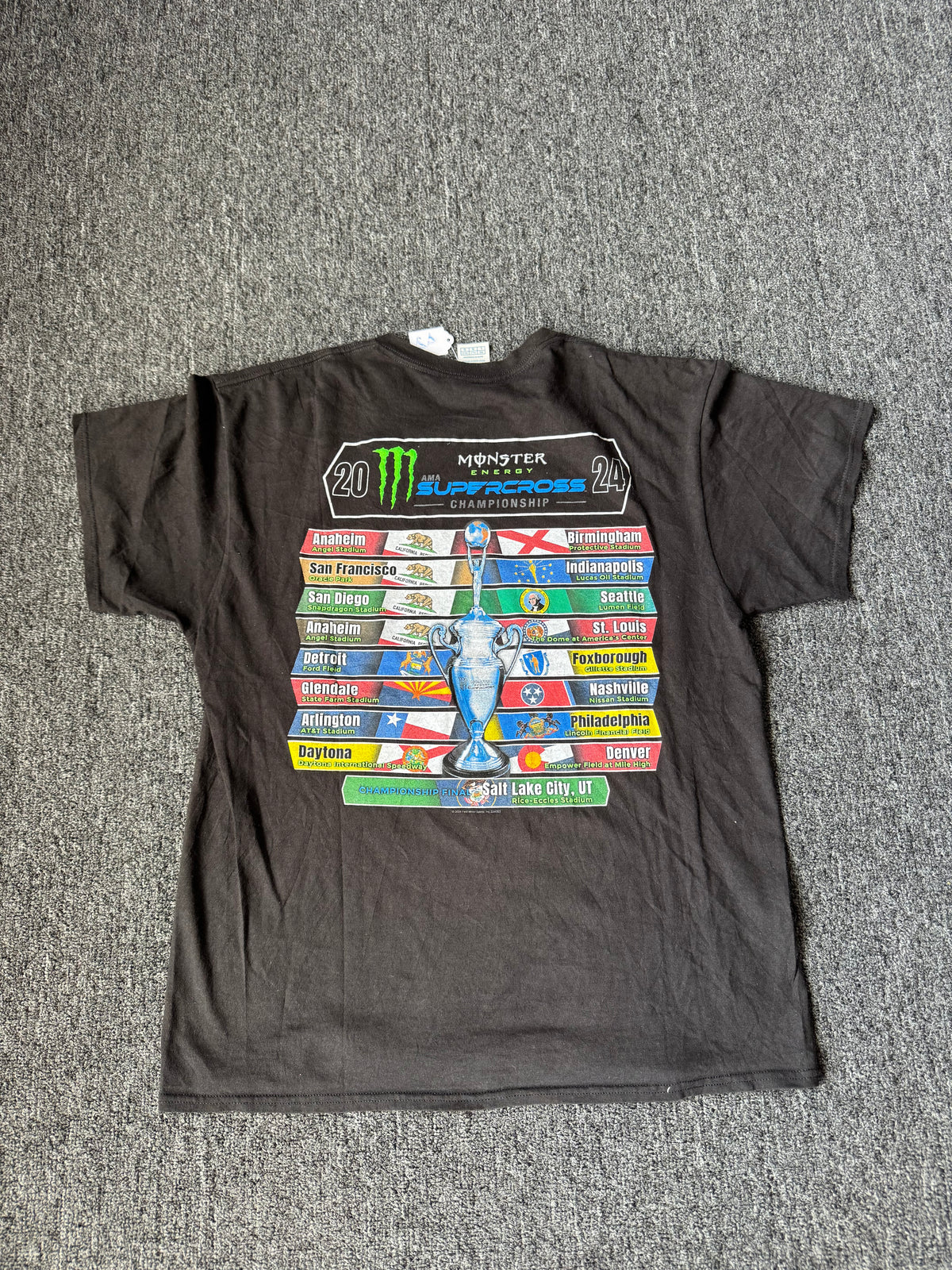Black Y2K Monster Motocross Shirt (L)