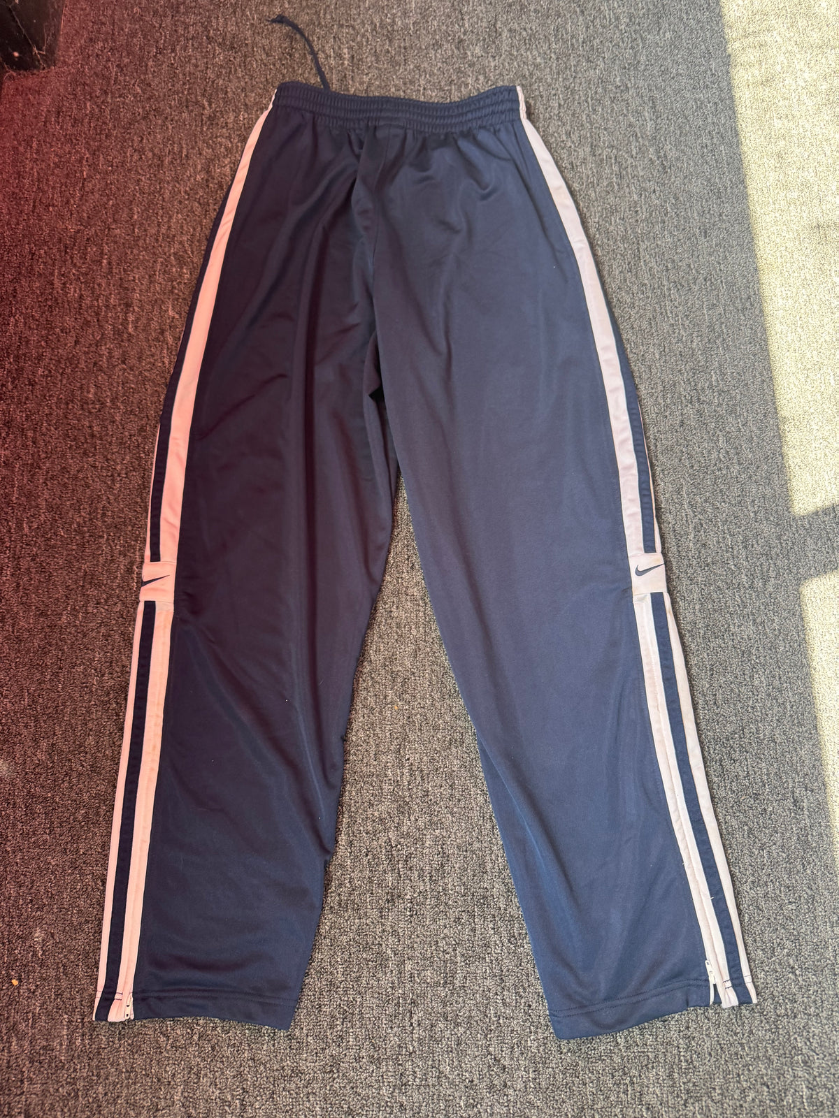Navy Blue Striped Nike Track pants (S)