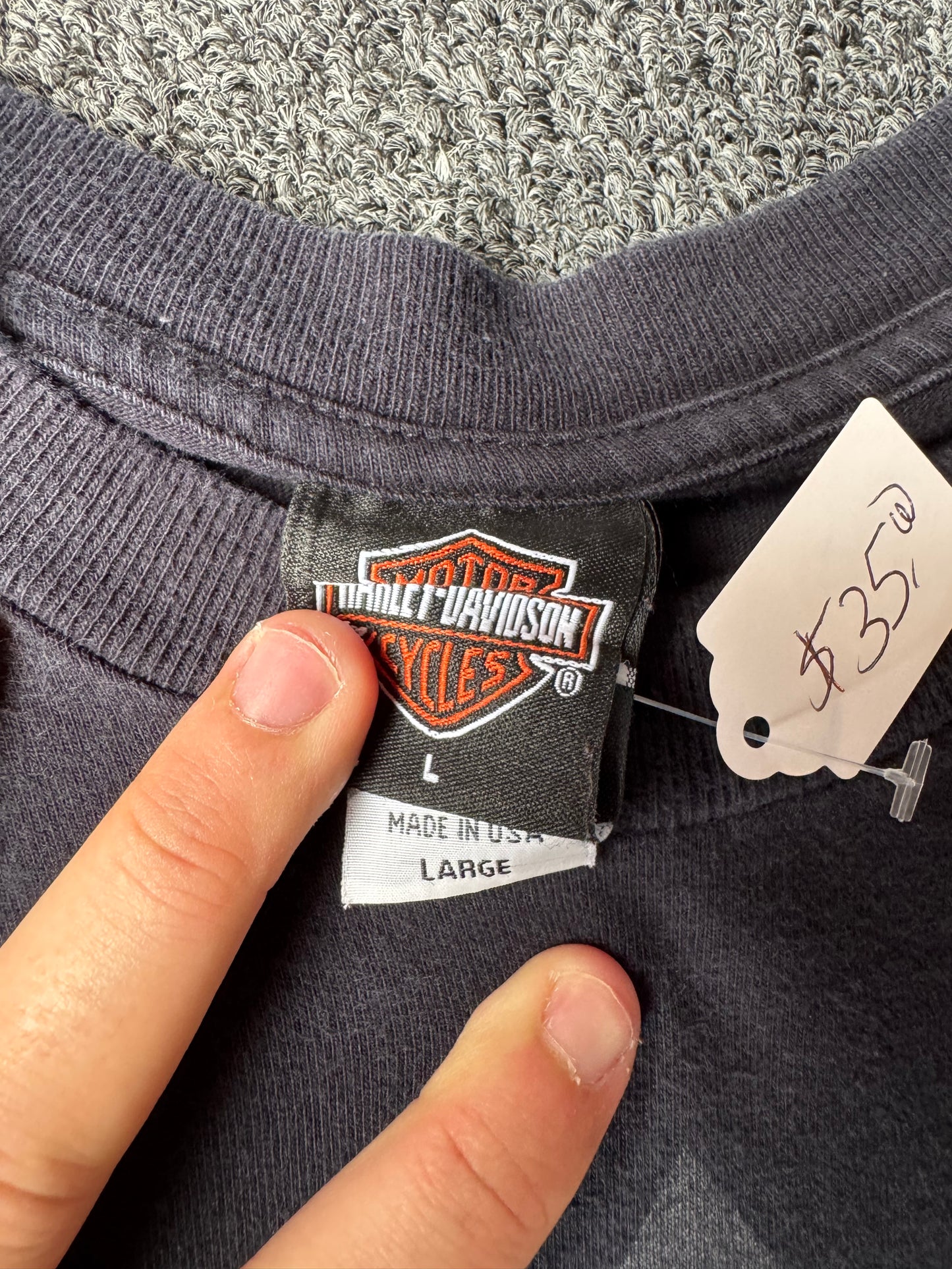 Black Grand Prairie Harley Davidson Shirt (L)