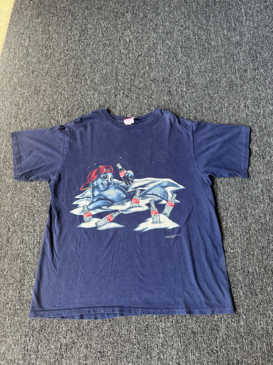 Navy Blue Coke Seal Shirt (XL)