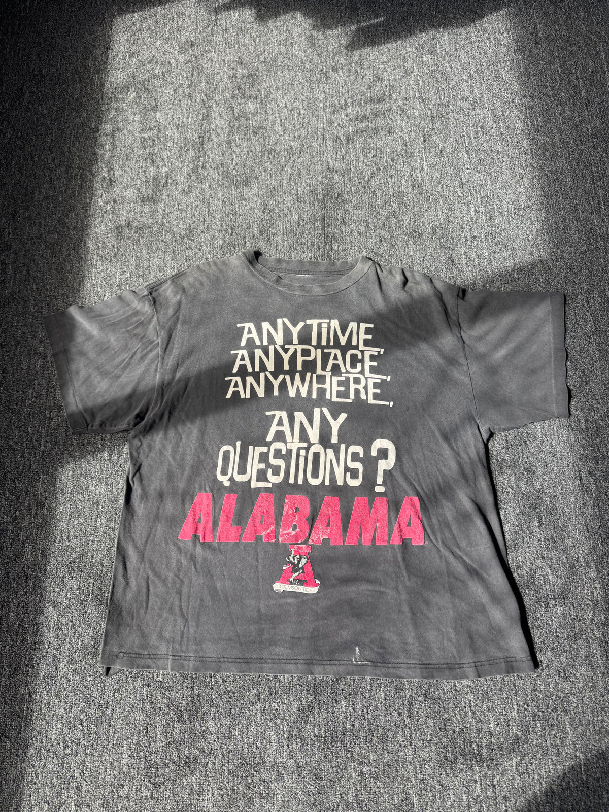 Black Faded Alabama College Shirt (L)