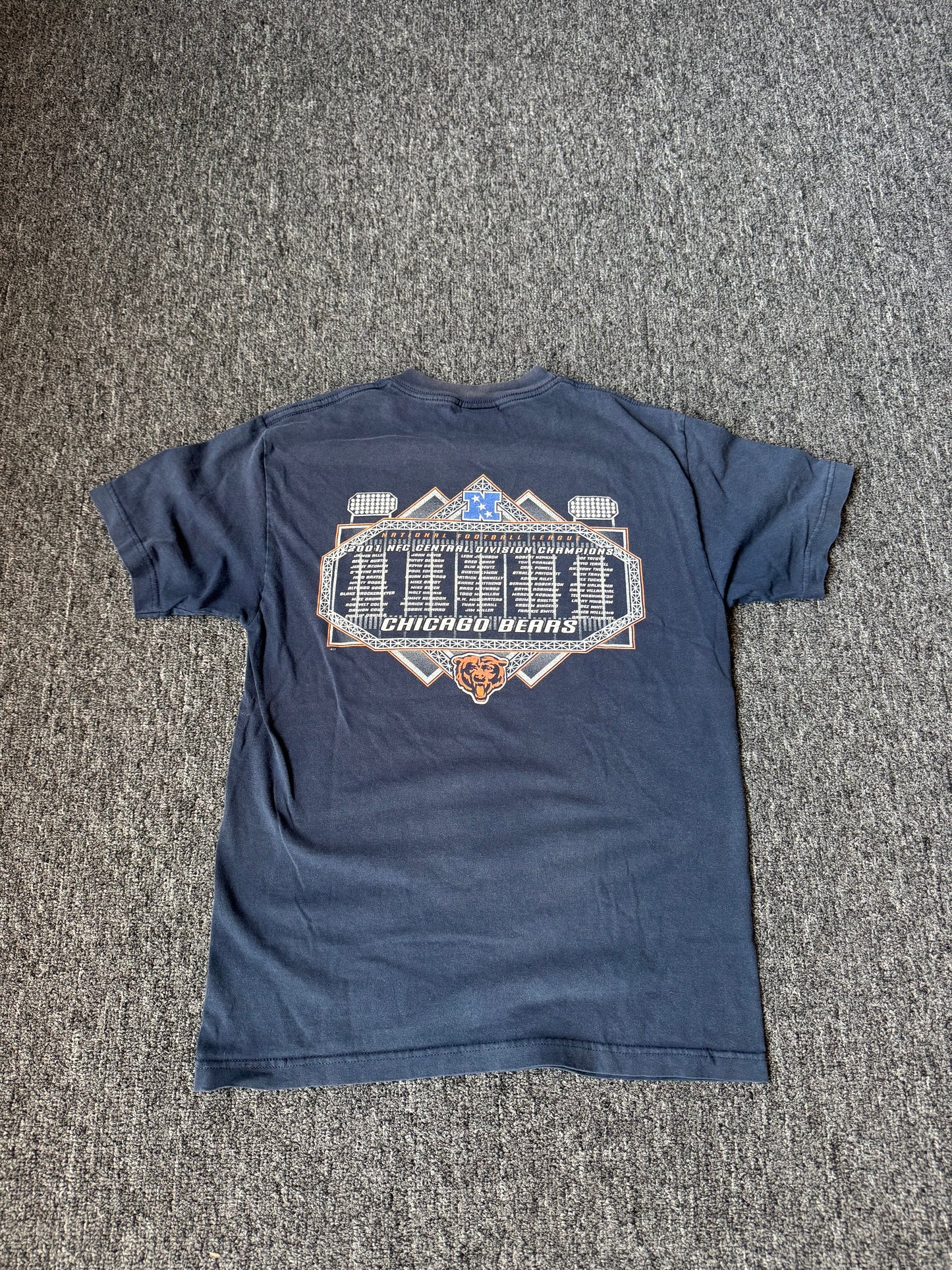 Navy 2001 Chicago Bears NFL Shirt (M)