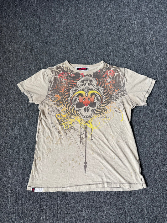 Tan Multicolor Y2K Grunge Tony Hawk Shirt (L)