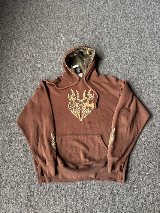 Brown Camo Y2K Sweatshirt (XL)