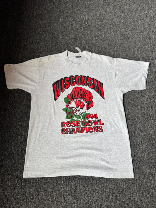 Grey Wisconsin Rose Bowl Champions Shirt (L)