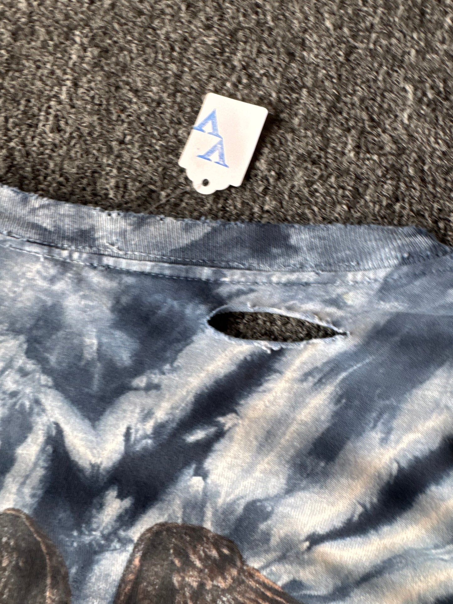 Blue Tie Dye Harley Davidson Shirt (2XL)