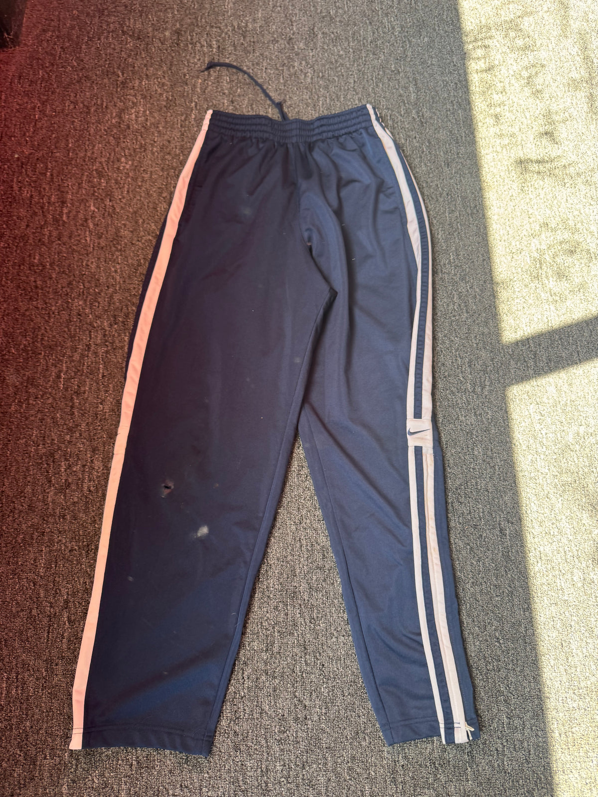 Navy Blue Striped Nike Track pants (S)