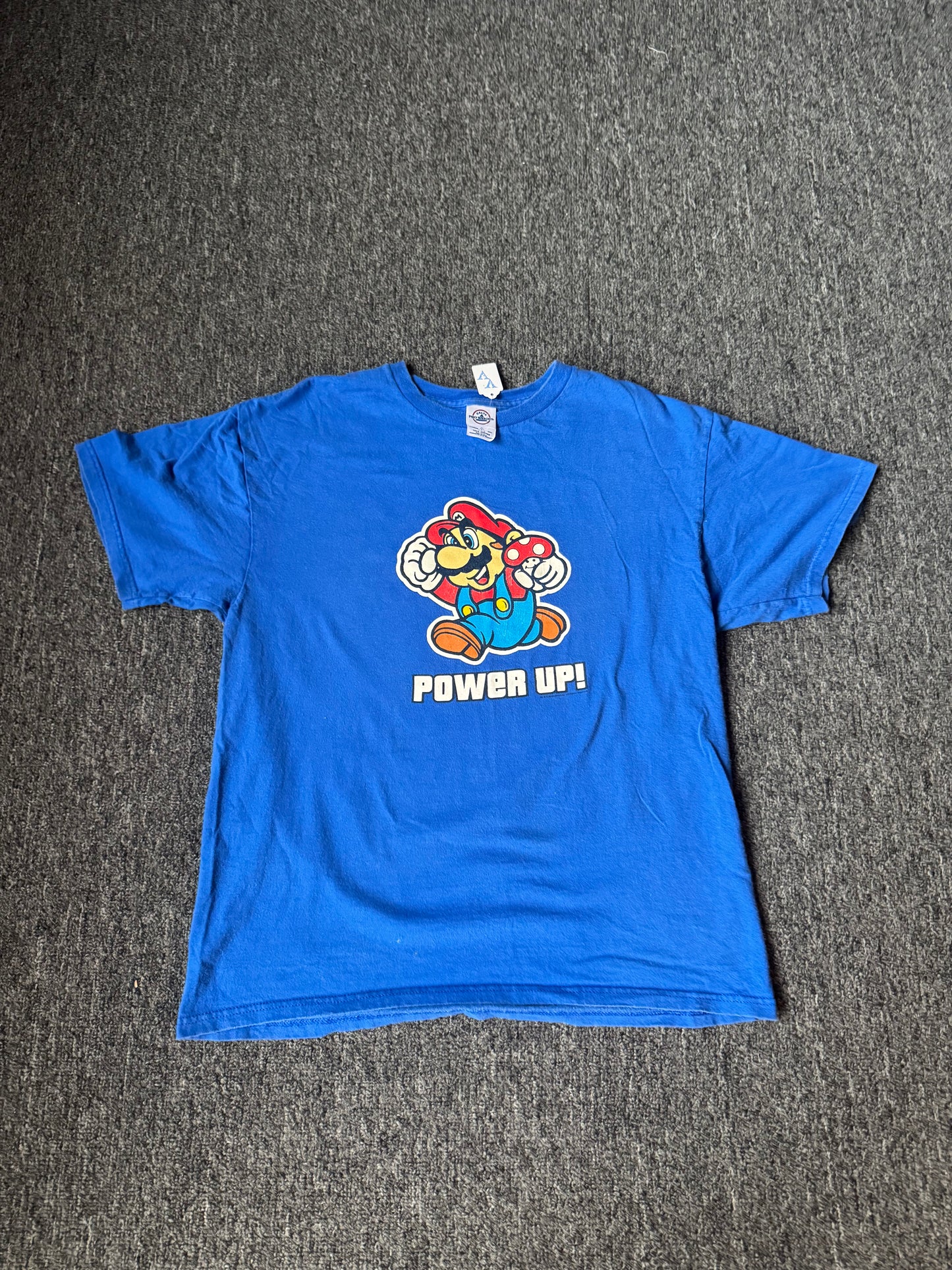 2000s Blue Mario Power Up Shirt (L)