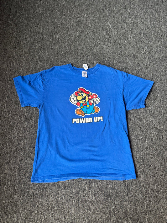2000s Blue Mario Power Up Shirt (L)