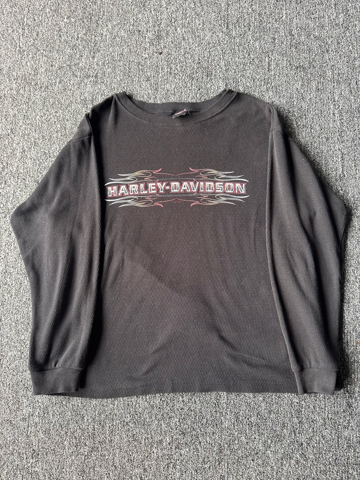 Black Harley Davidson Biker Thermal (XL)
