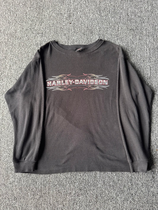 Black Harley Davidson Biker Thermal (XL)