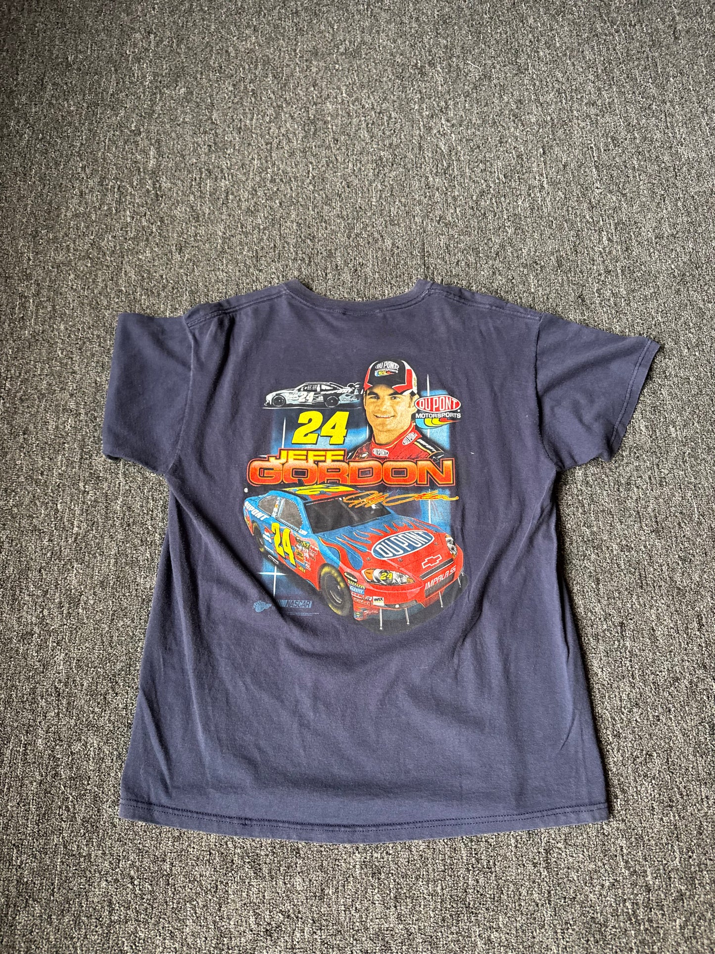 Navy Jeff Gordon NASCAR Shirt (L)