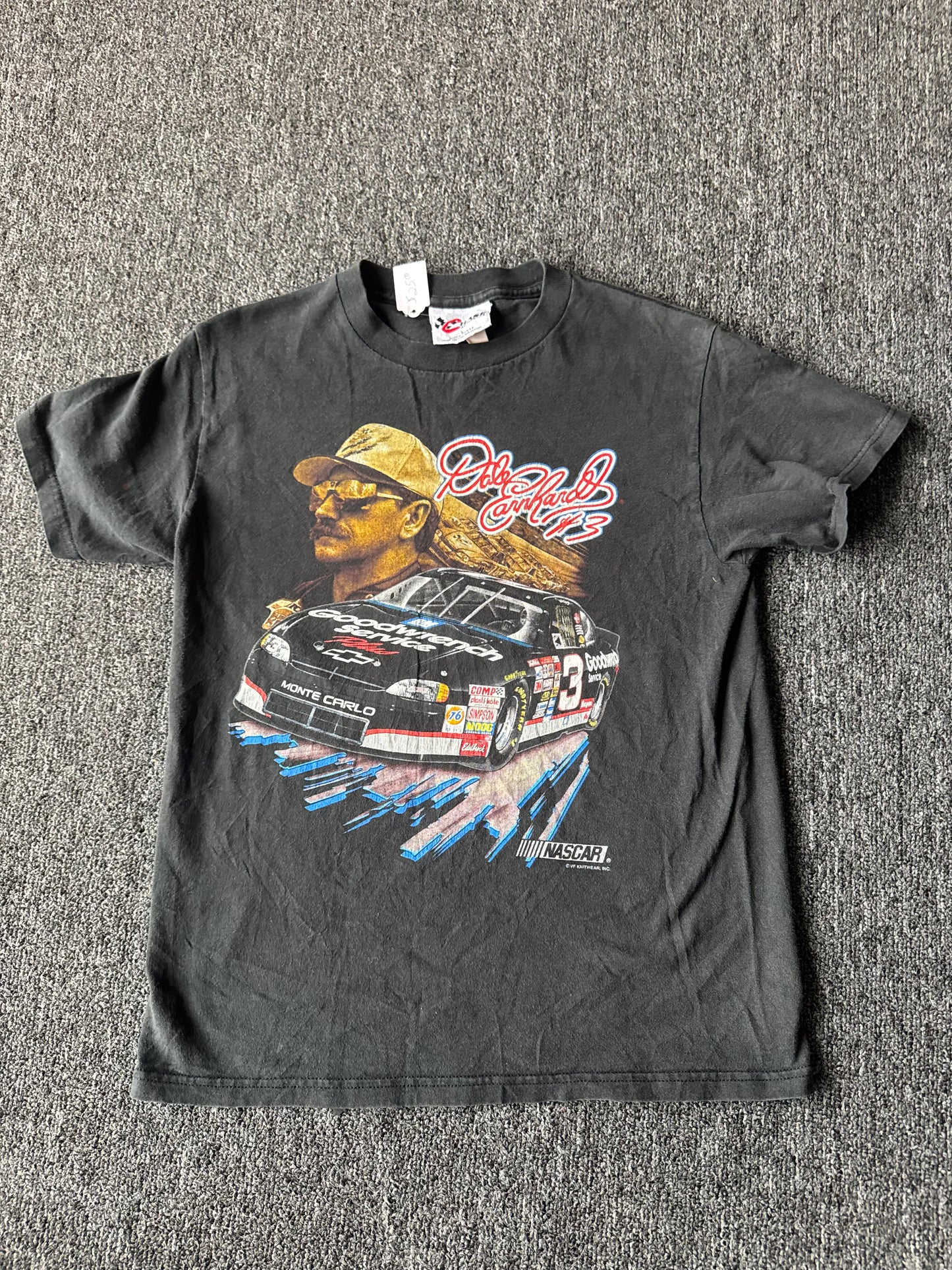 Black Faded Dale Earndhart NASCAR Shirt (L)