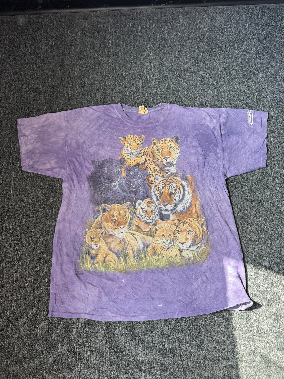 Purple The Mountain Nature Tiger Shirt (2XL)