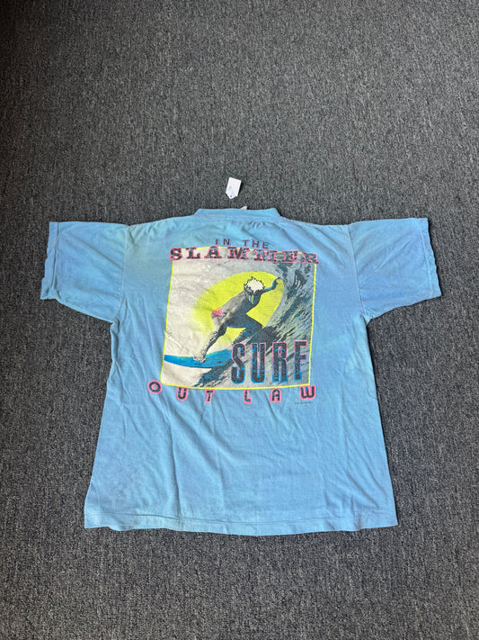 Blue 80s Outlaw Surf Shirt (M)