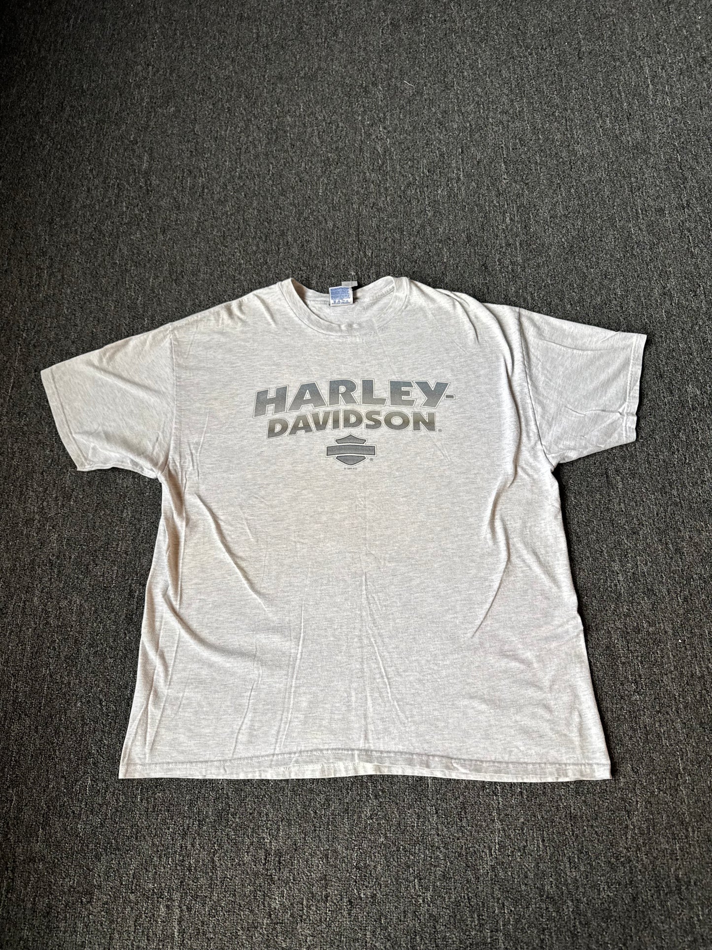90s Grey Harley Davidson Biker Shirt (2XL)