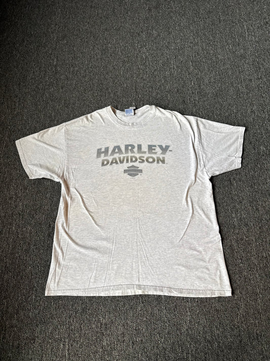 90s Grey Harley Davidson Biker Shirt (2XL)