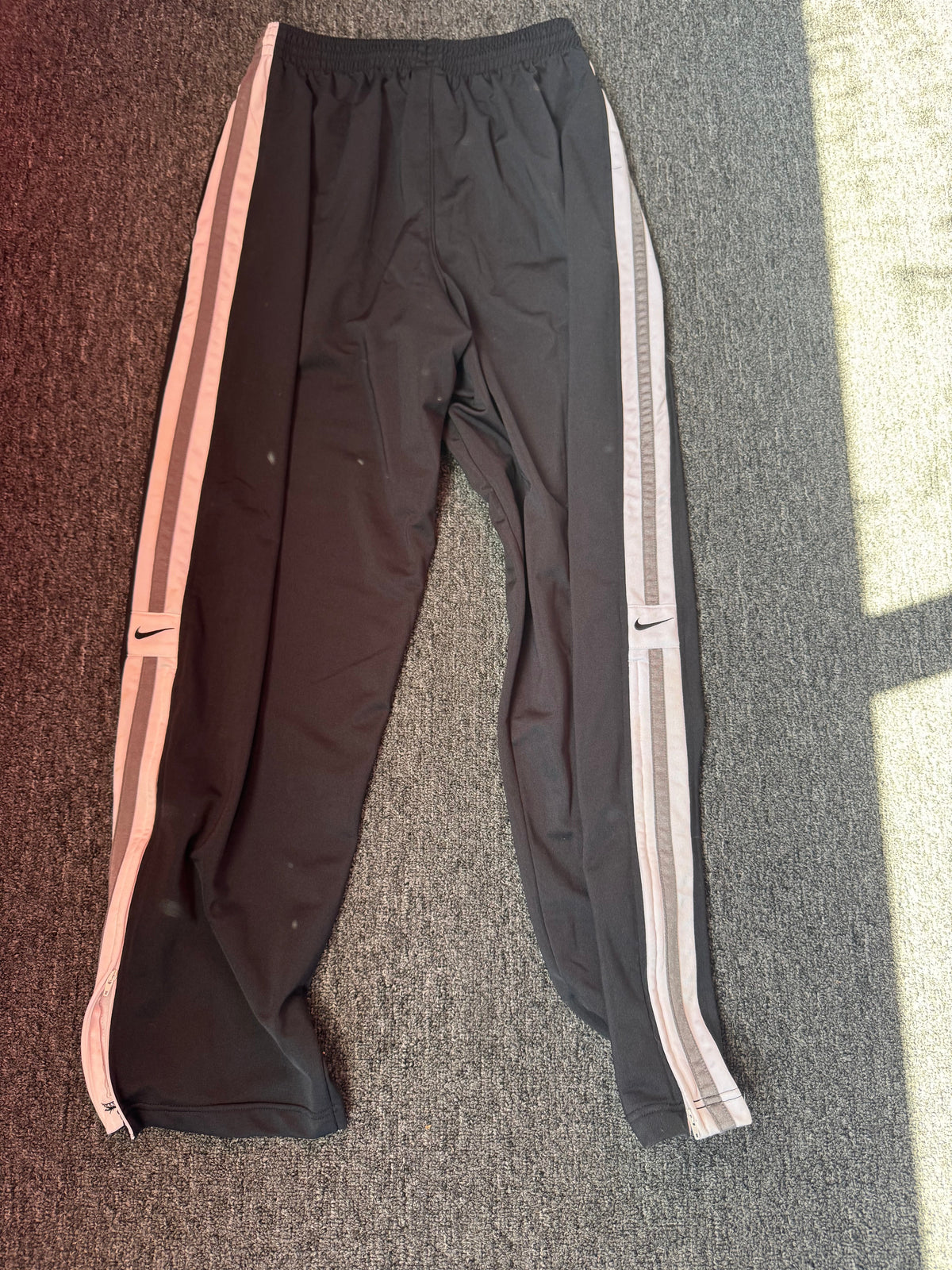 Black Nike Track Striped Pants (M)