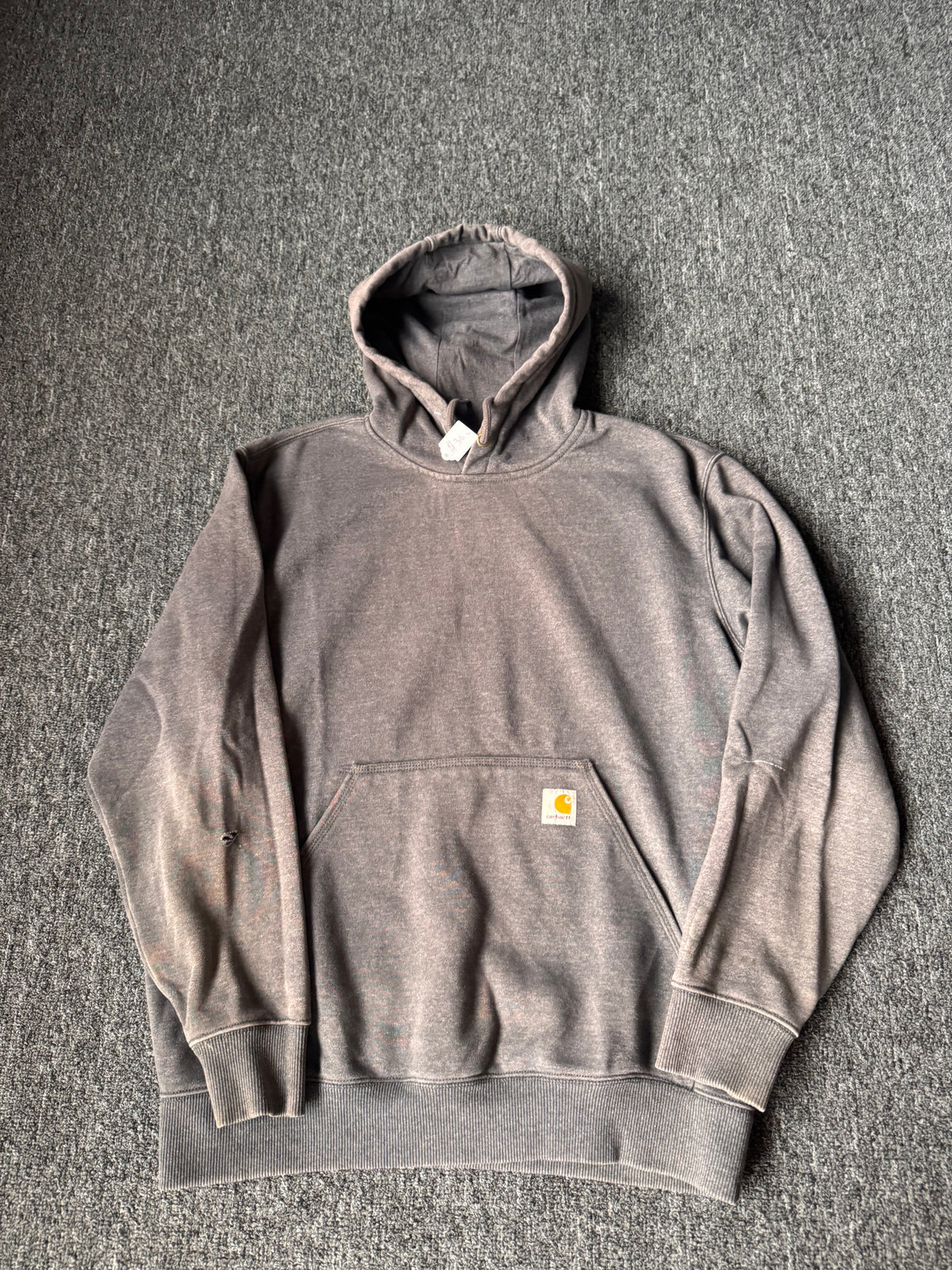 Grey Faded Carhartt Hoodie (L)