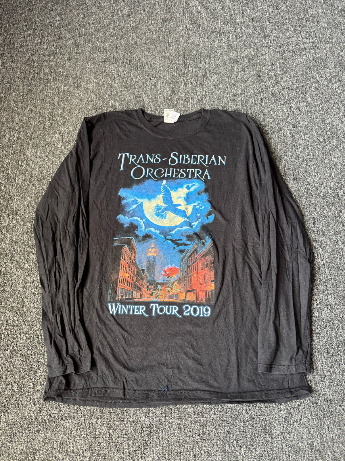 Black Y2K Long Sleeve Trans Siberian Orchestra Shirt (XL)