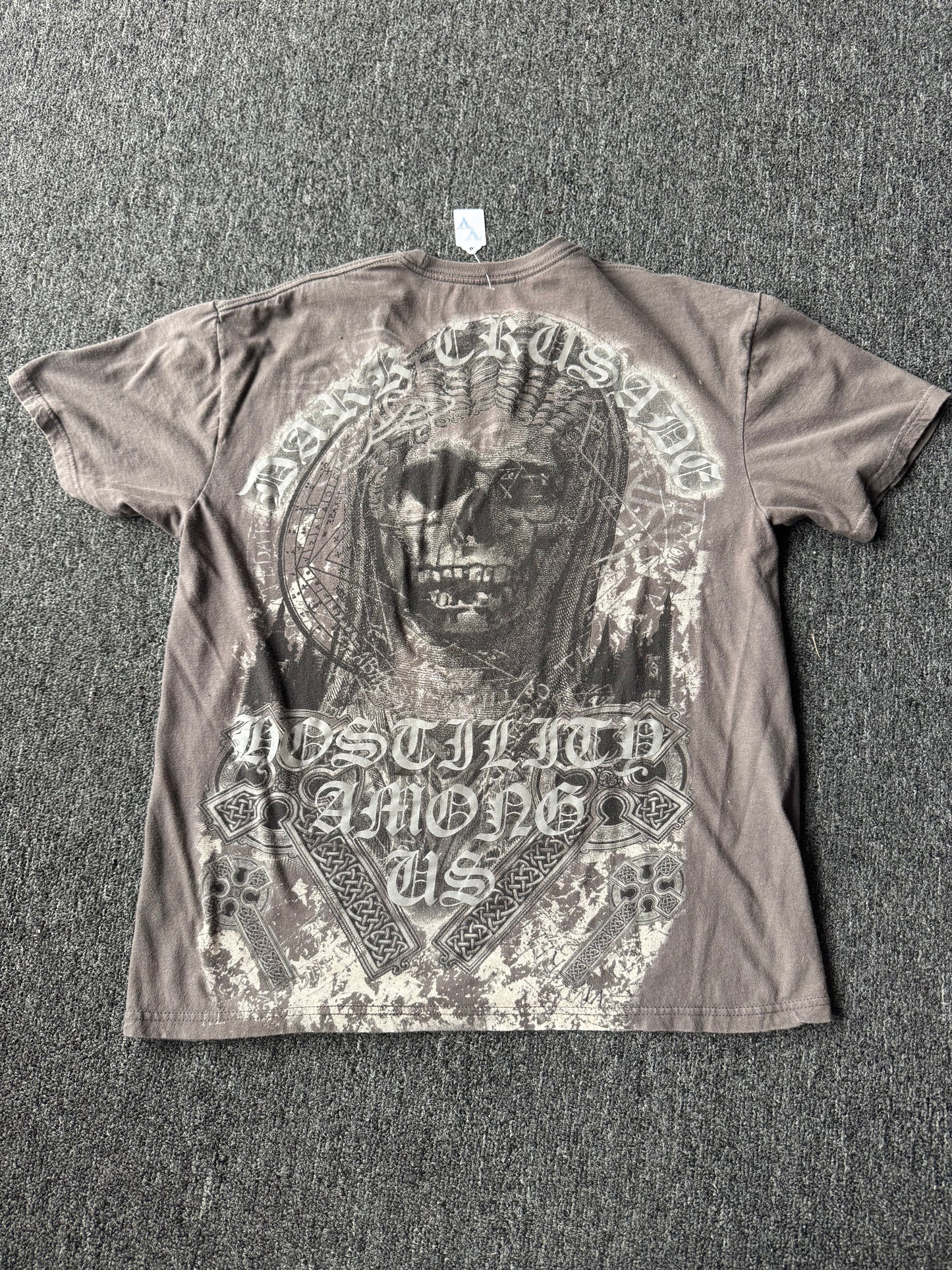 Black Y2K Skull Aop Shirt (XL)