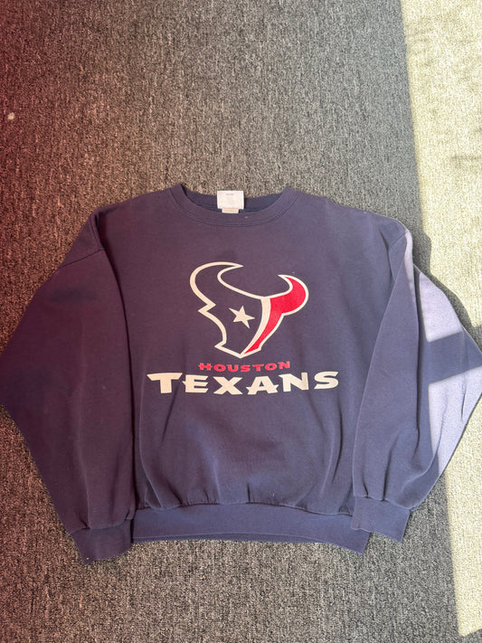 Navy Blue Houston Texans Crewneck (XL)