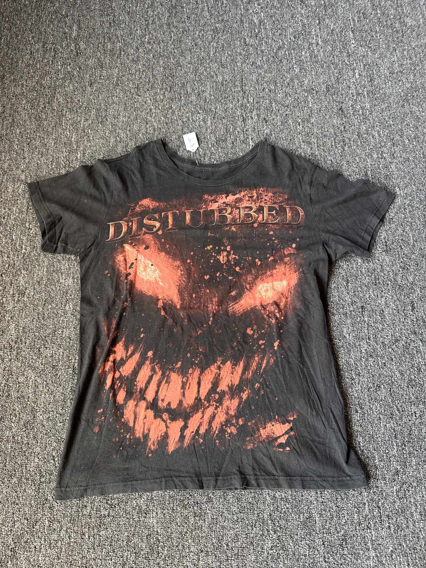 Black Y2K Short Sleeve Disturbed Band Shirt (L)