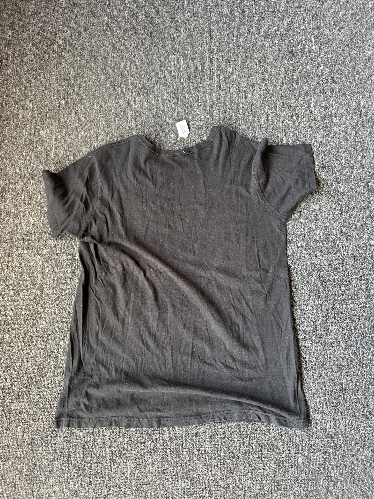 Black Y2K Short Sleeve Disturbed Band Shirt (L)